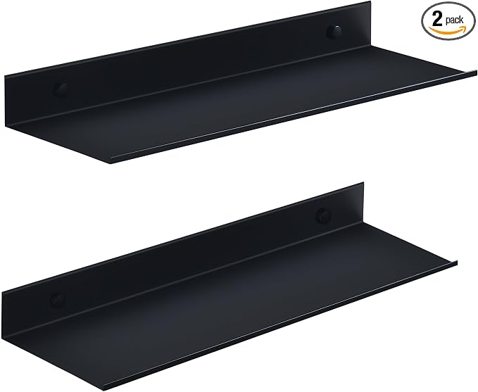 HNVNER Black Shower Shelves Rustproof & Waterproof, 40cm Adhesive Shower Caddy by HNVNER