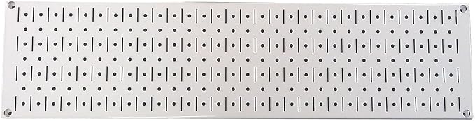 Wall Control Narrow Pegboard Rack 8in x 32in White Metal Pegboard Runner Tool by Wall+Control