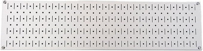 Wall Control Narrow Pegboard Rack 8in x 32in White Metal Pegboard Runner Tool by Wall+Control