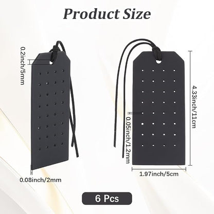 PU Leather Jewelry Earring Holders, 32 Holes, 1.2mm Cord, Stud Organizer - Image 2