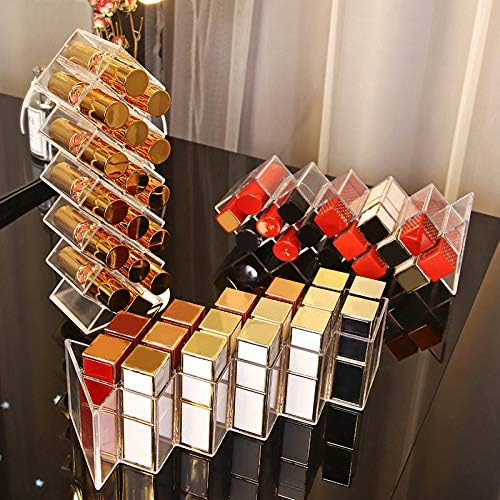JessLab Lipstick Organizers, Acrylic Holder Lip Gloss Tower Clear Cosmetic Fish - Image 5