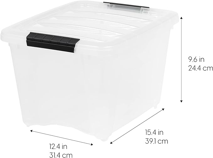 IRIS USA 19 Qt Stackable Plastic Storage Bins - Image 2