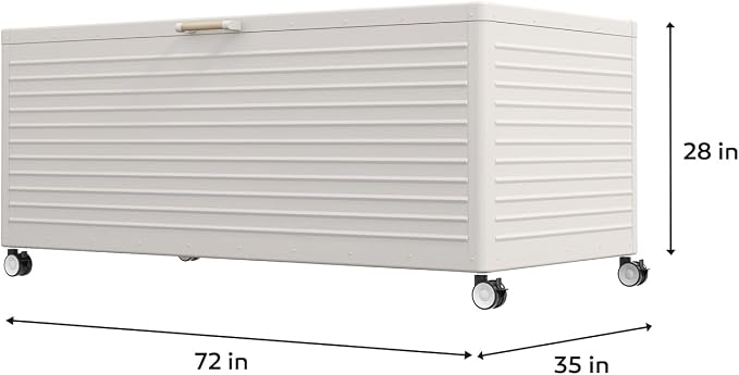 MIRADOR 281 Gallon Outdoor Storage Box Waterproof, Metal Deck Box - Image 7
