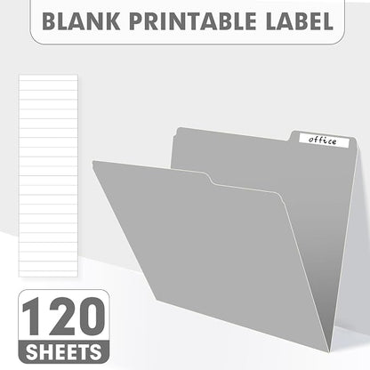 File Folder, PANDRI 120 Pack File Folder, 1/3 Cut Tab, Letter Size, Filing - Image 5
