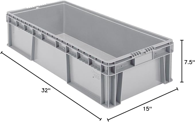 Buckhorn SW3215080201000 Plastic Straight Wall Storage Container Tote, light - Image 6