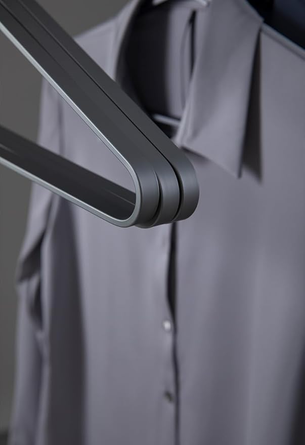 Premium Matte Silvery Aluminum Coat Hangers 6 Piece Set, 17.7” Extra Smooth & - Image 4