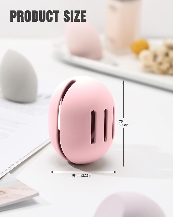 FERYES 2 PCS Makeup Sponge Holder – Shatterproof Eco-Friendly Silicone Beauty - Image 7
