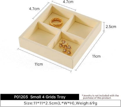 Dark Blue Jewelry Display Tray Ring Necklace Earring Bangle Organizer - Image 6