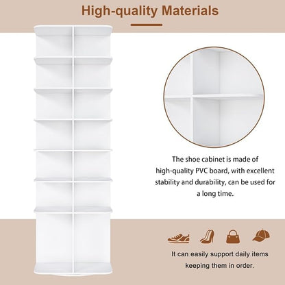 Shoe Organizer 7-Tier Spinning Shoe Rack - Image 4