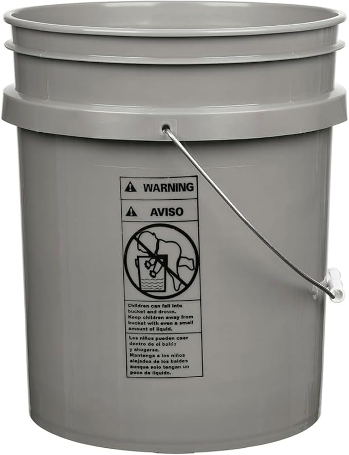 House Naturals 5 Gallon Food Grade BPA Free Made in USA Pails Gray Bucket - Image 8