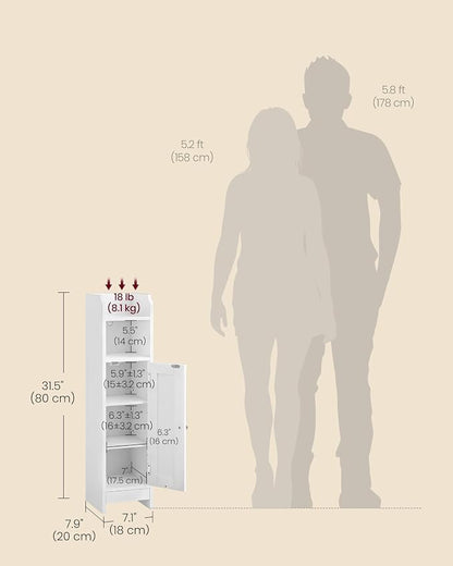 VASAGLE Small Storage Corner Floor Cabinet - Image 3