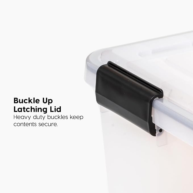 IRIS USA 106 Quart WEATHERPRO Wheeled Plastic Storage Bin Tote Organizing - Image 7