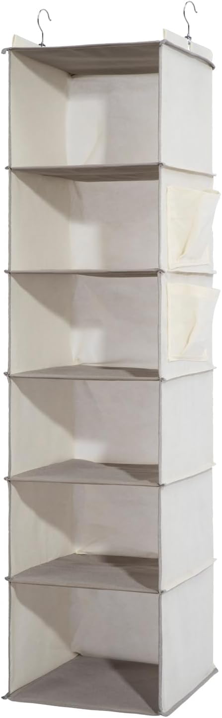6-Shelf Hanging Closet Organizer and Storage, Collapsible Hanging Shelves by WelcometoYRCBEHFU
