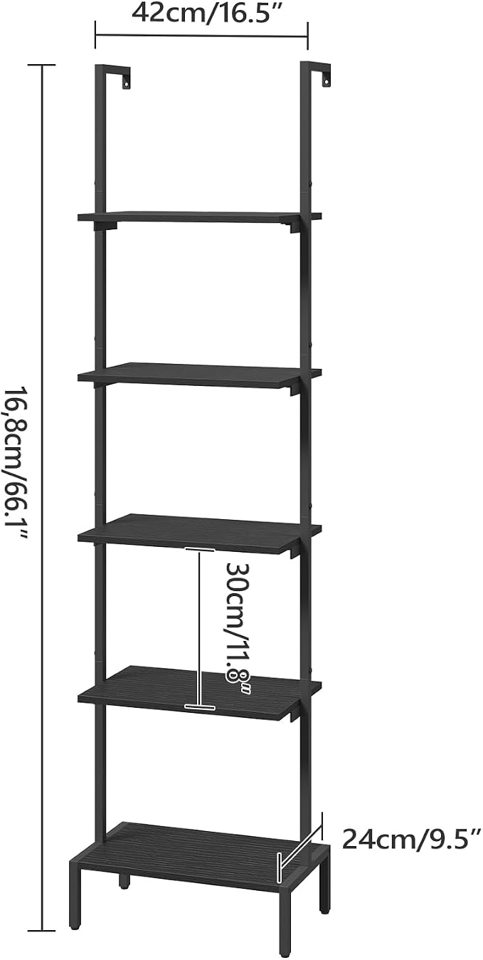 Ladder Shelf, 5-Tier Bookshelf, Ladder Bookcase - Image 3