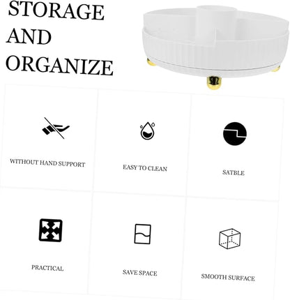 Rotating Makeup Organizer Capacity Elegant Design - Image 3