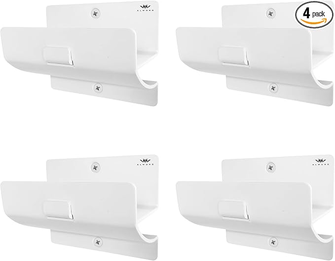 Ladder Hooks Set of 4 – White Heavy Duty Garage Wall Hooks, Use as Ladder Holder by Alworg