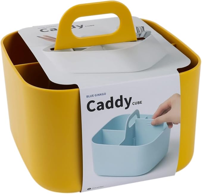 BLUE GINKGO Small Stackable Organizer Caddy – Korean-Made Portable Tote by BLUEGINKGO