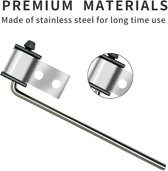 4 Pack Universal Stainless Steel Exhaust Hanger Rod Weld On Heavy Duty Exhaust - Image 3