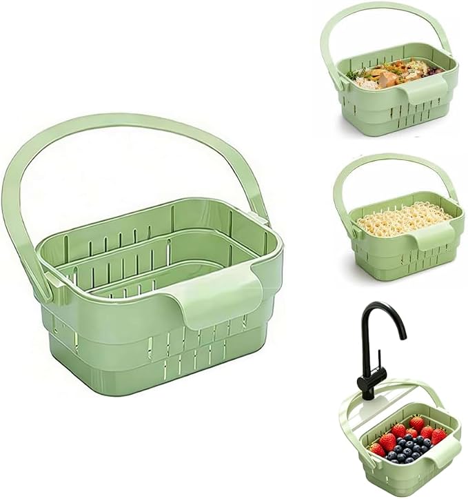 Foldable Hanging Sink Drain Basket Stretchable Kitchen Colander by Unknown