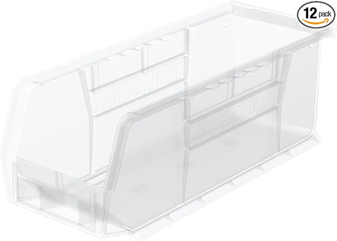 Akro-Mils 30224 AkroBins Plastic Storage Bins, Space-Saving Stackable Bins by Akro-Mils