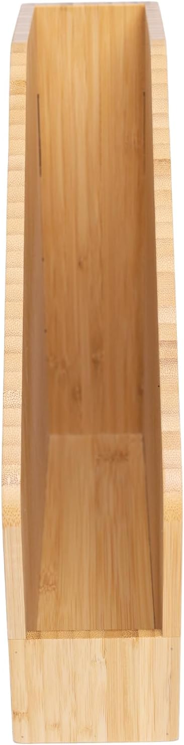2 Pack Bamboo Magazine File Holder Book Holder Frames | Document Cabinet Rack - Image 7