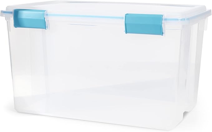 Sterilite 54 Qt Gasket Box, Stackable Storage Bin by Sterilite