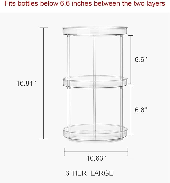 ROWNYEON 360 Rotating and Stackable Makeup Organizer - Image 4