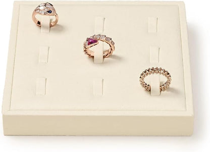 Oirlv Microfiber 9 Slots Jewelry Ring Display Tray Ring Display Organizer Tray by Oirlv