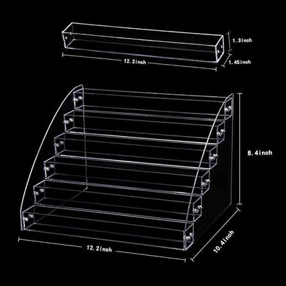 6 Tiers Acrylic Essential Oil Display Rack Nail Polish Organizer Plastic - Image 3