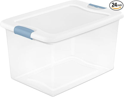 Sterilite 24-Pack Latching Box, Under Bed Storage Bins by Sterilite