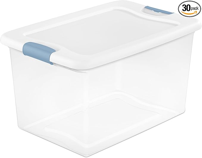 Sterilite 30-Pack Latching Box, Under Bed Storage Bins by Sterilite
