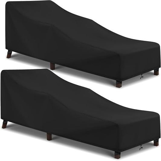 Arcedo Patio Chaise Lounge Cover Water Resistant, 2 Pack of Pool Lounge Chair by ARCEDO