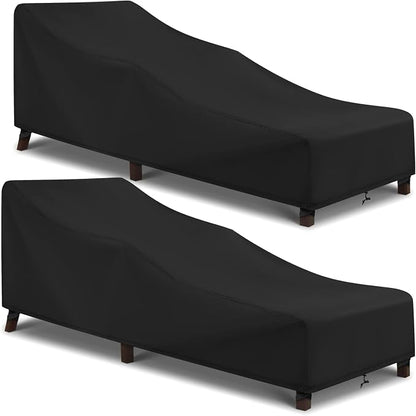 Arcedo Outdoor Chaise Lounge Chair Cover 2 Pack, Waterproof Patio Furniture by ARCEDO