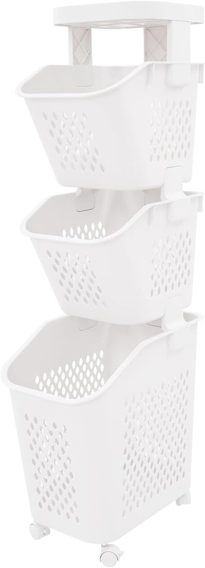 3-Tier Laundry Hamper Sorter by Unknown
