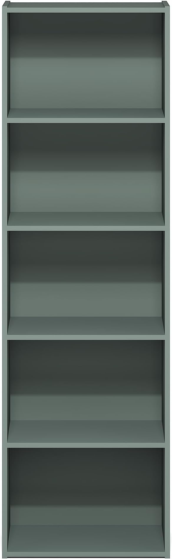 Furinno LUDER Book Shelf, 5-Tier Bookshelf, 9.4" x 15.8" x 52", - Image 6