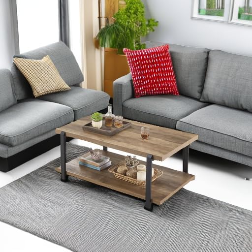 FOLUBAN Industrial Coffee Table - Image 6
