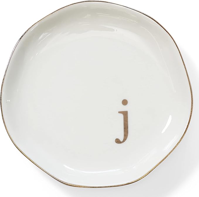 HOME SMILE Initials Ring Dish Jewery Tray by HOMESMILE