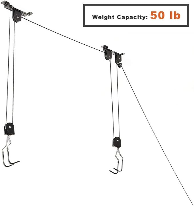 Wallmaster Ceiling Bike Mount Hanger, Bike Ceiling Lift Hoist, Bike Pulley - Image 3
