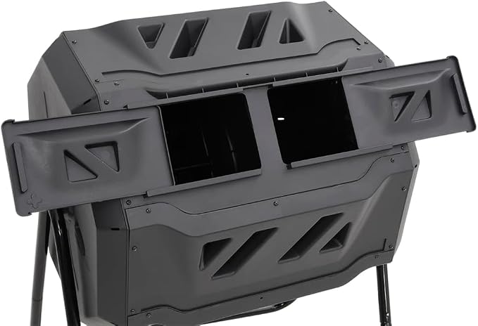 vidaXL Garden Compost Bin Home Garden Lawn Composting Rubbish Waste Box Trash - Image 4