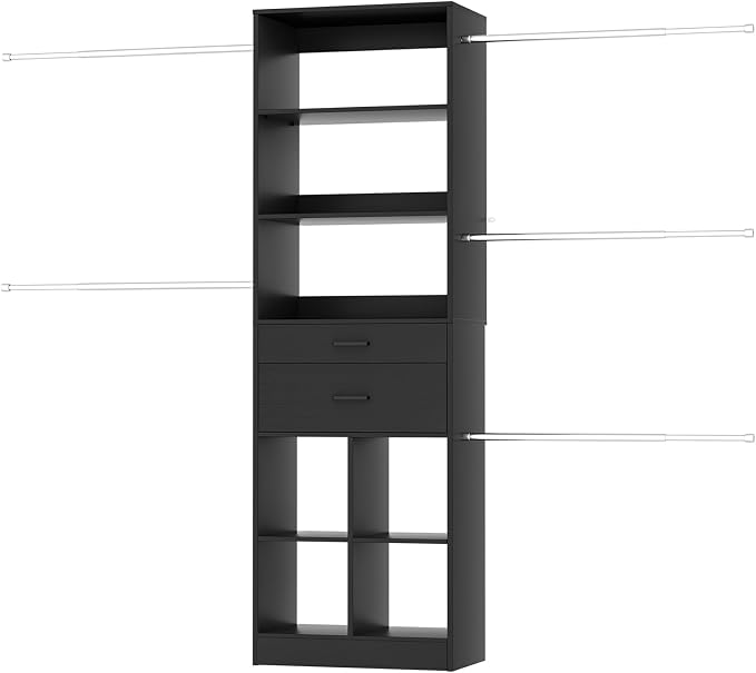 Besiost Closet System, 4-8 FT Closet Organizer Tower - Image 8