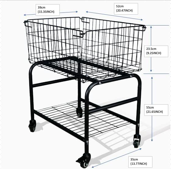 Rolling Laundry Basket with Wheels, Foldable Hamper with Industrial Wheels & - Image 6