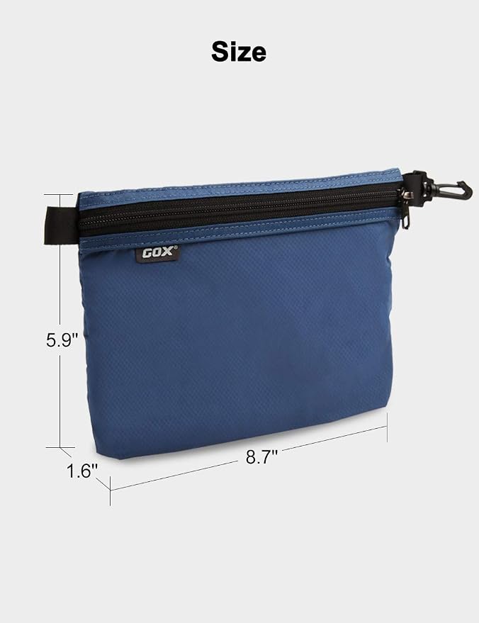 GOX Travel Toiletry Bag Carry On Zipper Pouch Cosmetic Kit Makeup Digital Bag - Image 5