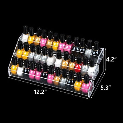 Nail Polish Holder Organizer Clear Acrylic Nail Polish Tray Fingernail Polish - Image 4