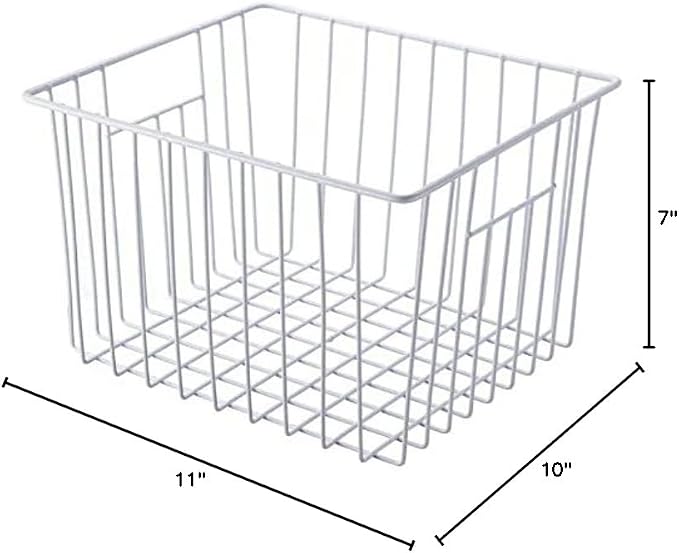 Freezer Baskets Organizer, Refrigerator Metal Wire Storage Basket Bins - Image 10