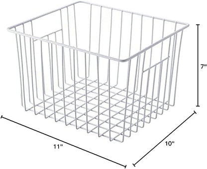 Freezer Baskets Organizer, Refrigerator Metal Wire Storage Basket Bins - Image 10