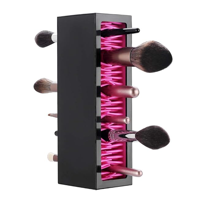 Makeup Brushes Holder Organizer, Silicone Vanity Air Drying Rack Display Storage by JAMEND+CLXP