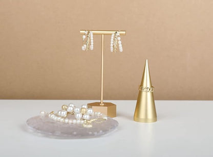 Gold Metal Earring T Bar Stand, Single small earring hanger display, Retail - Image 7