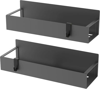 Metal Magnetic Spice Rack for Refrigerator Dark Gray, 2 Pack | Magnetic Shelves - Image 6