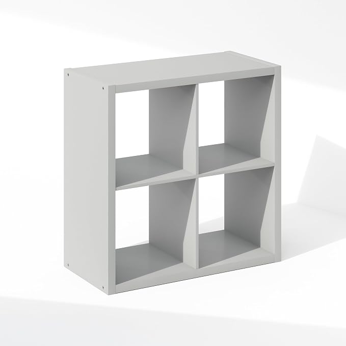 Furinno Cubic Extra Thick 4-Cube Closet Organizers and Storage, Light Grey | - Image 7