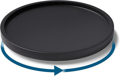 Lazy Susan Organizer for Kitchen, Bamboo Turntable for Cabinet, Small（Black） by VERTORGAN